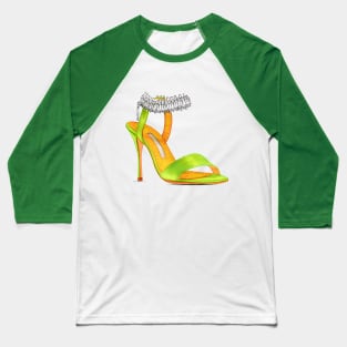 Women's Green Parinasan Baseball T-Shirt